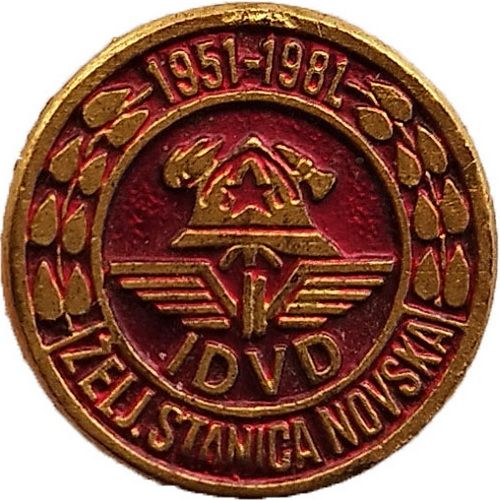 IDVD ŽELJ.STANICA NOVSKA 1951 1981 crvena