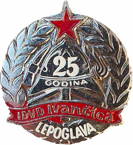IDVD IVANČICA LEPOGLAVA 25 godina crveno srebrna 2