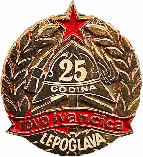 IDVD IVANČICA LEPOGLAVA 25 godina crveno zlatna 
